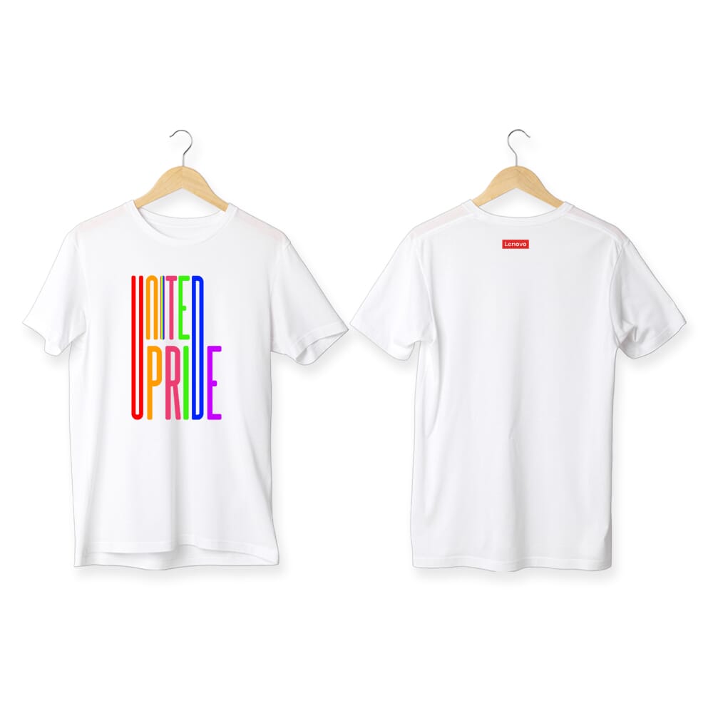 United Pride Pima Round Neck T-Shirt-White
